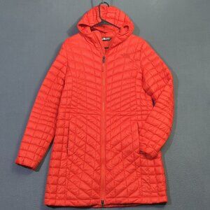 The North Face Jacket Womens L Red Thermoball Hooded Parka Puffer Outdoor